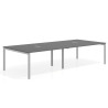 mesa co working 240x142 gris tormenta kube mesa coworking doble fondo 142cm recto 1