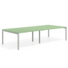 mesa co working 240x142 verde talco kube mesa coworking doble fondo 142cm recto 1