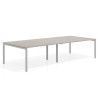 mesa co working 240x142 rayado coco kube mesa coworking doble fondo 142cm recto 1