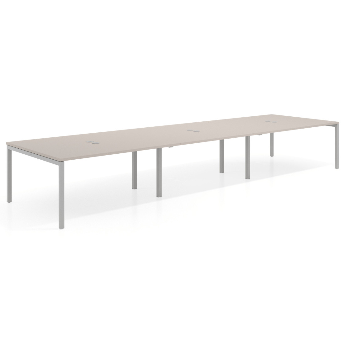 mesa co working 360x142 gris coco kube mesa coworking triple fondo 142cm recto 1