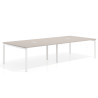 mesa co working 240x142 gris coco kube mesa coworking doble fondo 142cm recto 1