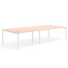mesa co working 240x142 rosa nube kube mesa coworking doble fondo 142cm recto 1