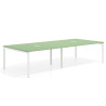 mesa co working 240x142 verde talco kube mesa coworking doble fondo 142cm recto 1