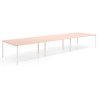 mesa multipuesto 360x142 rosa nube kube mesa coworking triple fondo 142cm recto 1