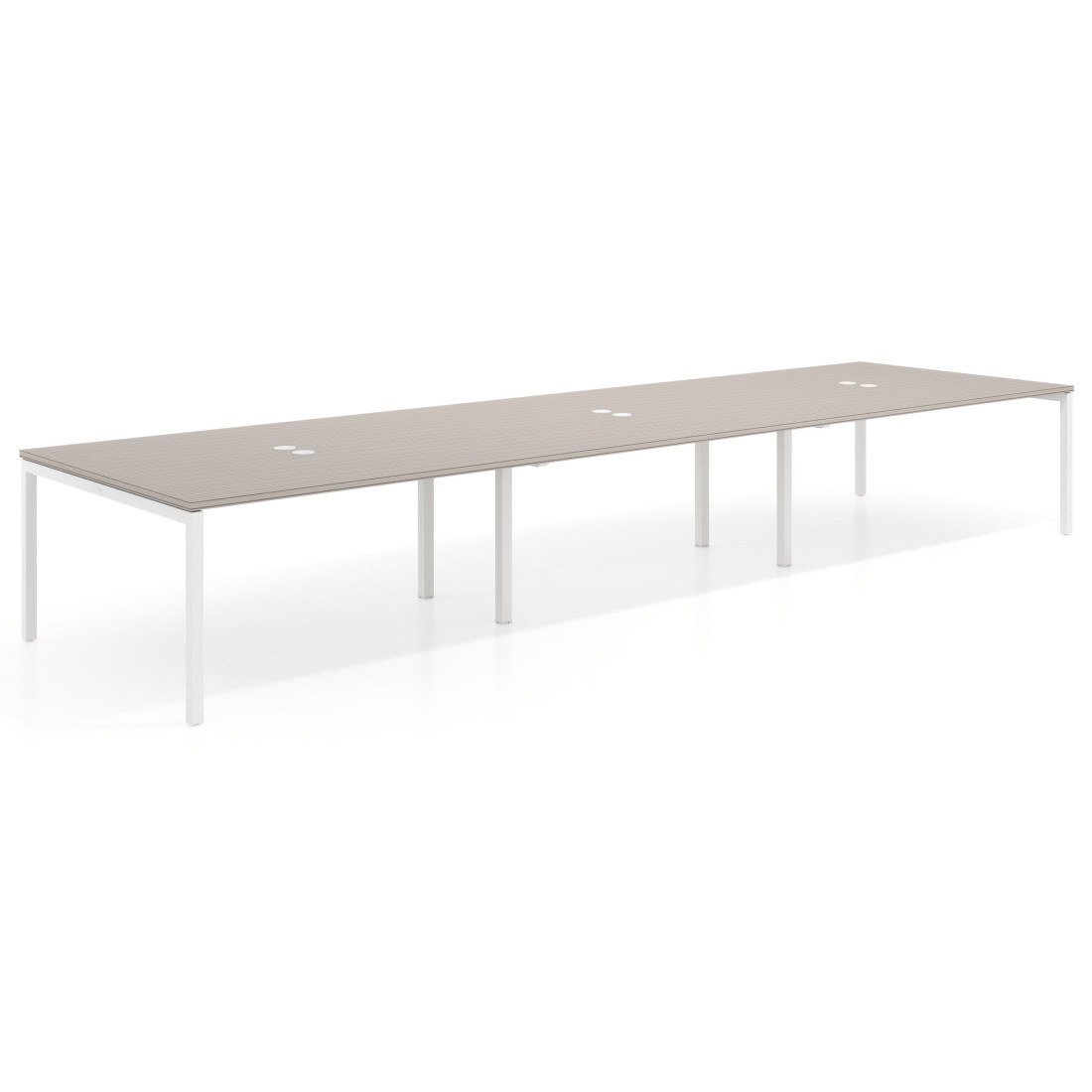 mesa multipuesto 360x142 rayado coco kube mesa coworking triple fondo 142cm recto 1