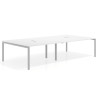 mesa multipuesto 240x166 blanco mate kube mesa coworking doble fondo 166cm recto 1