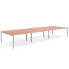 mesa multipuesto 360x166 rosa talco kube mesa coworking triple fondo 166cm recto 1
