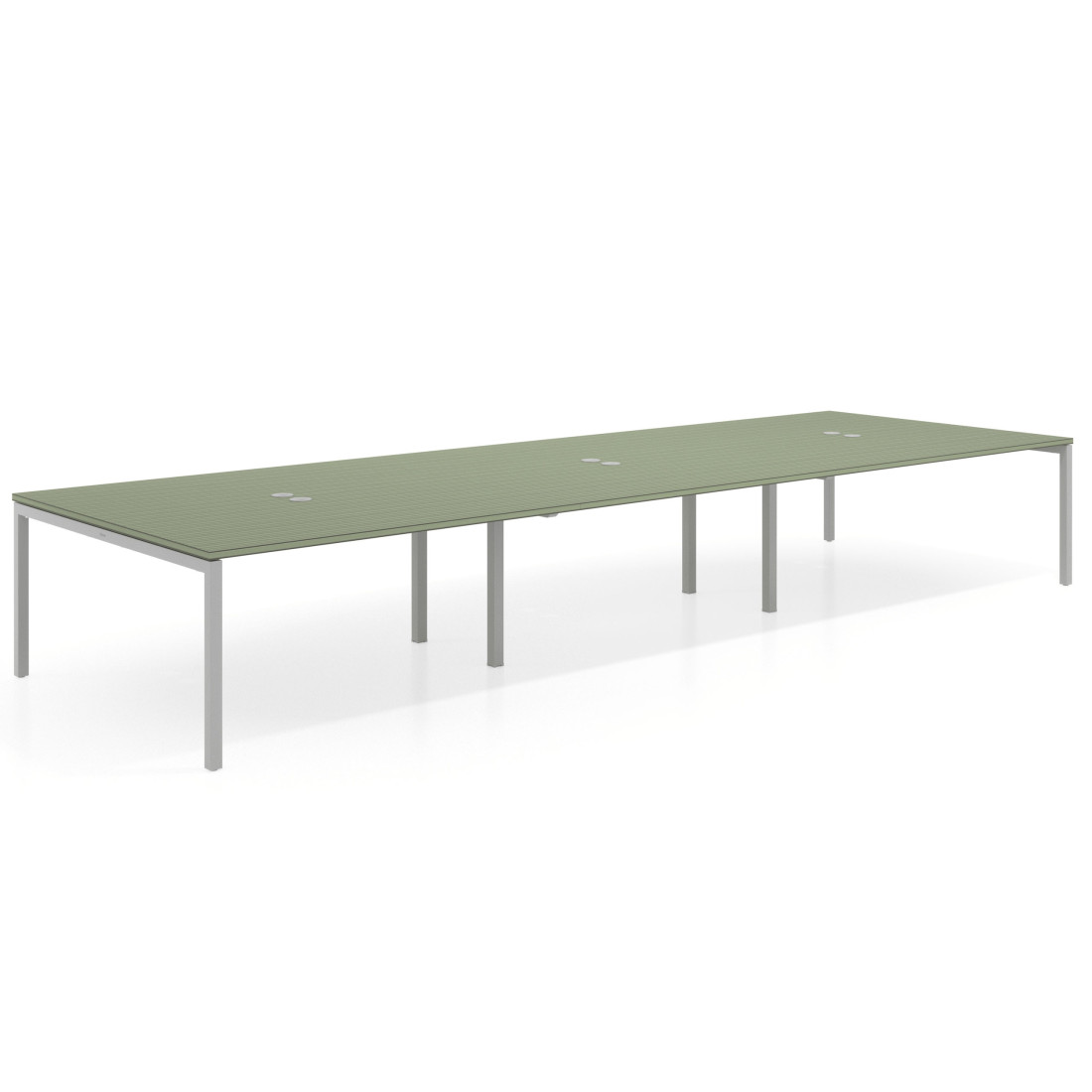 mesa multipuesto 360x166 rayado sauce kube mesa coworking triple fondo 166cm recto 1