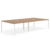 mesa multipuesto 240x166 naturale kube mesa coworking doble fondo 166cm recto 1