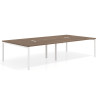 mesa multipuesto 240x166 noce sabi kube mesa coworking doble fondo 166cm recto 1