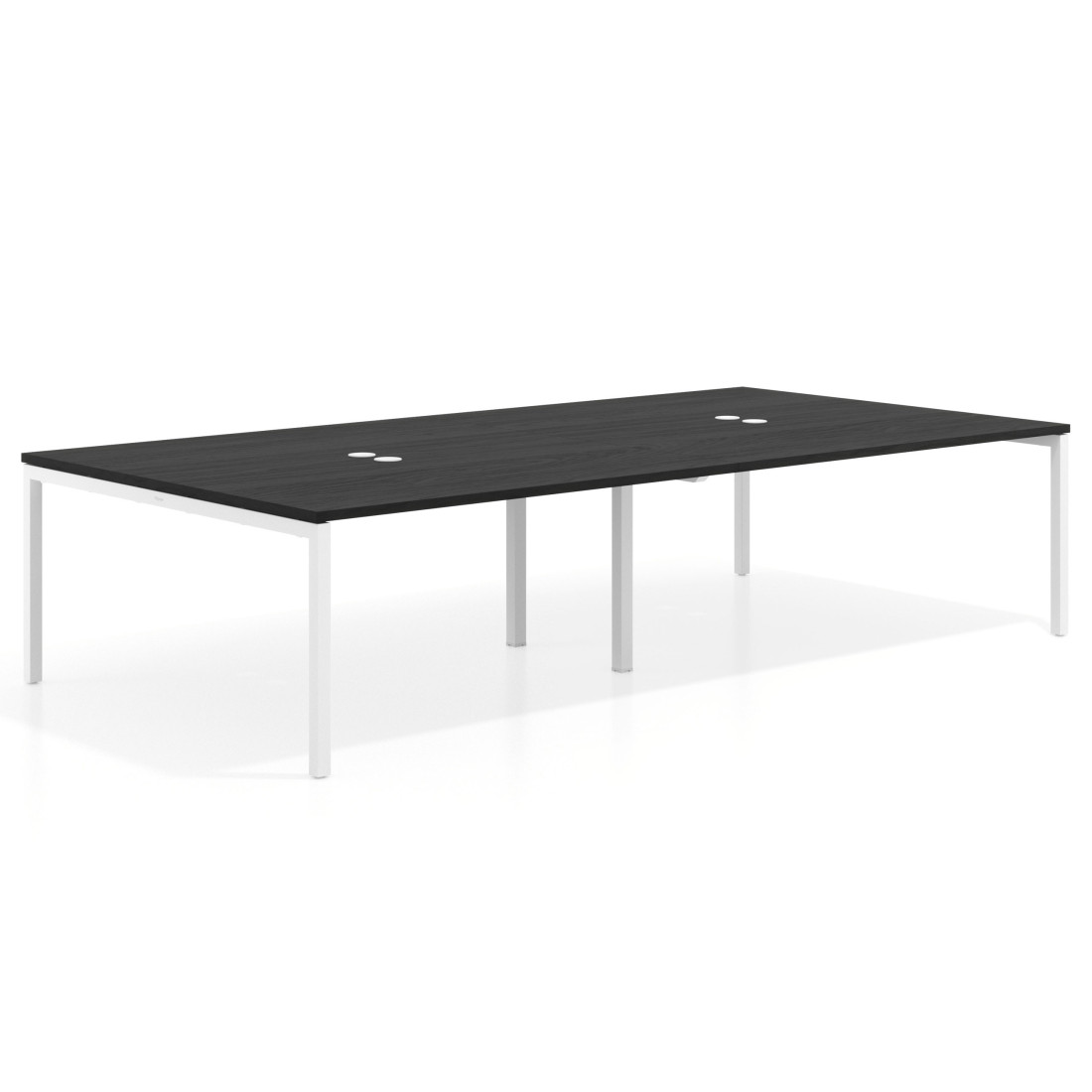 mesa multipuesto 240x166 bocamina kube mesa coworking doble fondo 166cm recto 1