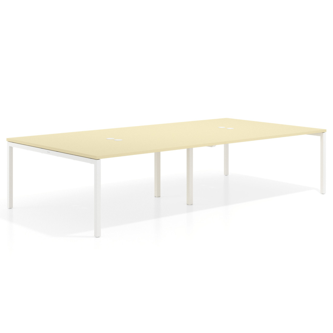 mesa multipuesto 240x166 salvia kube mesa coworking doble fondo 166cm recto 1