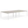 mesa multipuesto 240x166 rayado coco kube mesa coworking doble fondo 166cm recto 1