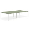 mesa multipuesto 240x166 rayado sauce kube mesa coworking doble fondo 166cm recto 1