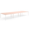 mesa multipuesto 420x166 rosa nube kube mesa coworking triple fondo 166cm recto 1
