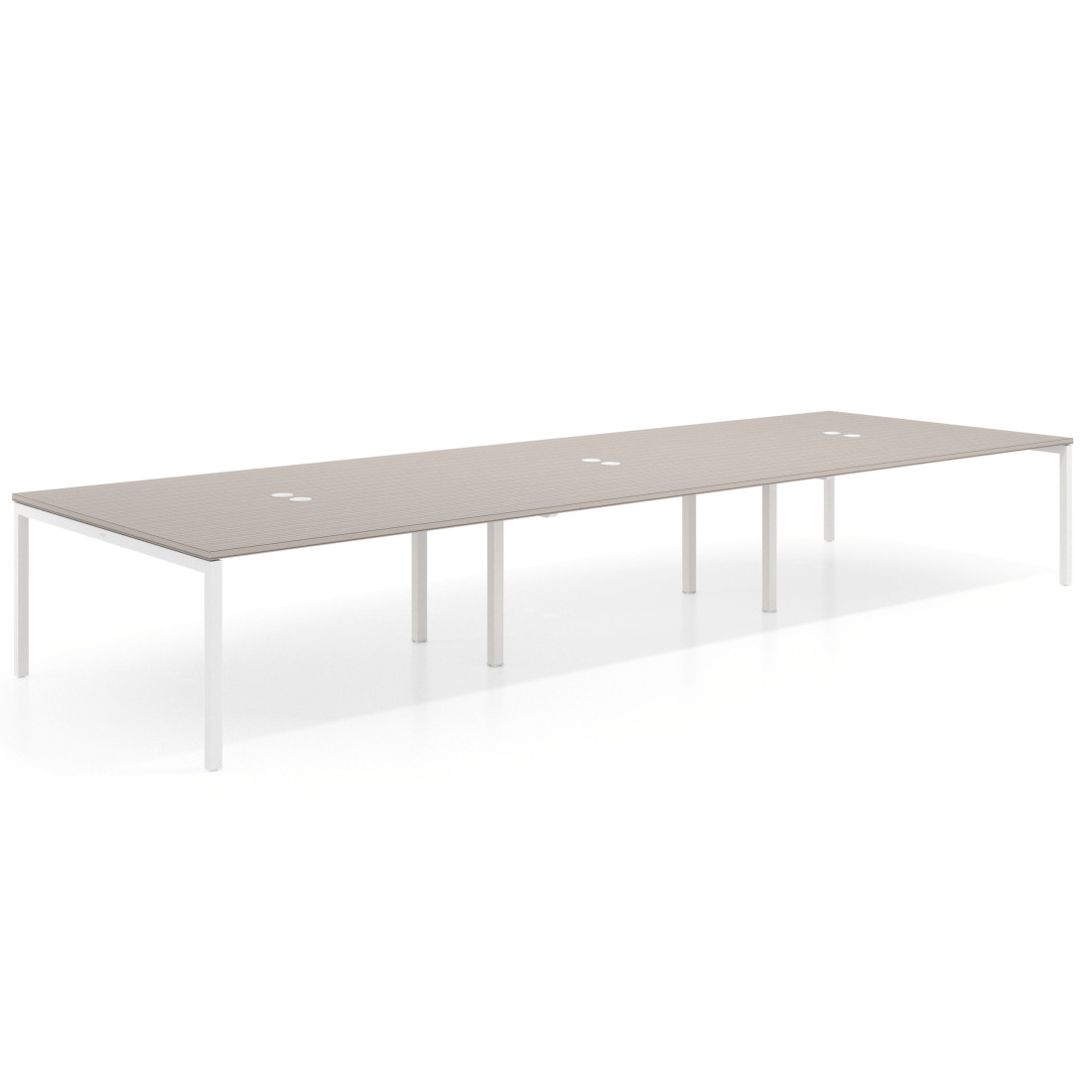 mesa multipuesto 360x166 rayado coco kube mesa coworking triple fondo 166cm recto 1