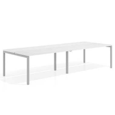 Mesa bench doble, fondo 126cm