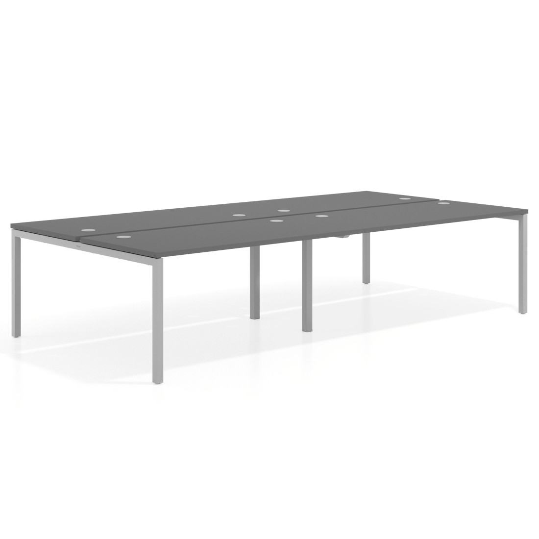 mesa multipuesto 200x166 gris tormenta kube mesa bench doble fondo 166cm recto 1