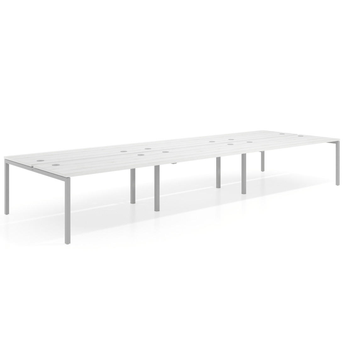 mesa multipuesto 420x166 albo kube mesa bench triple fondo 166cm recto 1