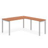 mesa en l 140x168 terracota kube mesa fondo 68cm con ala corta recto 1