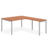 mesa en l 140x200 terracota kube mesa fondo 100cm con ala recto 1