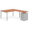 mesa en l 140x200 terracota kube mesa en l fondo 100 frontales metal recto 1