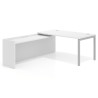 mesa en l 140x205 blanco mate kube mesa con ala fondo 80cm recto 1
