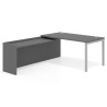 mesa en l 140x205 gris tormenta kube mesa con ala fondo 80cm recto 1