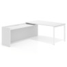 mesa en l 140x205 blanco mate kube mesa con ala fondo 80cm recto 1