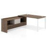mesa en l 140x205 noce sabi kube mesa con ala pedestal fondo 80cm recto 1