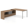 mesa en l 140x205 rayado natural kube mesa con ala pedestal fondo 80cm recto 1