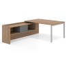 mesa en l 160x225 naturale kube mesa con ala pedestal fondo 100cm recto 1