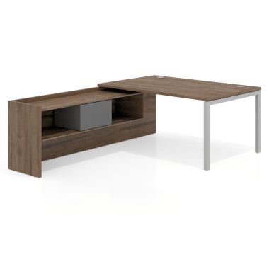 Mesa con ala pedestal, fondo 100cm
