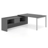 mesa en l 160x225 gris tormenta kube mesa con ala pedestal fondo 100cm recto 1