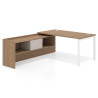 mesa en l 140x205 rayado natural kube mesa con ala pedestal fondo 80cm recto 1