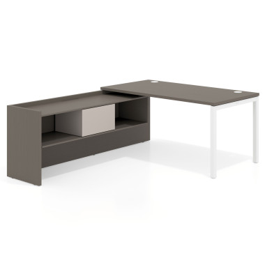 Mesa con ala pedestal, fondo 80cm