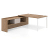 mesa en l 160x225 naturale kube mesa con ala pedestal fondo 100cm recto 1