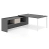 mesa en l 160x225 gris tormenta kube mesa con ala pedestal fondo 100cm recto 1