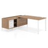 mesa en l 180x160 naturale kube mesa con pedestal cajonera fondo 80cm recto 1