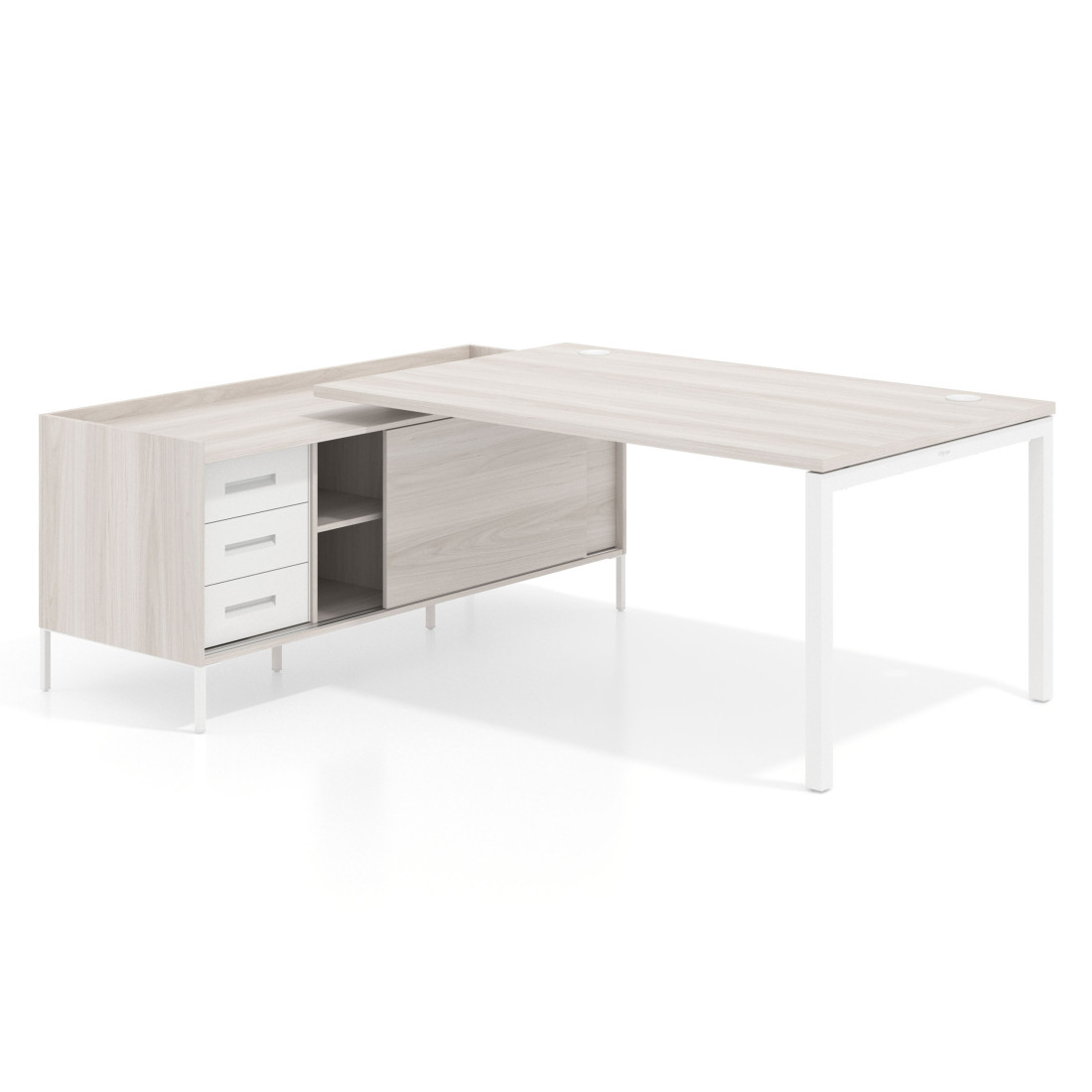 mesa en l 200x200 california kube mesa con pedestal cajonera fondo 100cm recto 1
