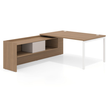 Mesa con ala pedestal, fondo 100cm