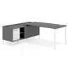 mesa en l 180x160 gris tormenta kube mesa con pedestal cajonera fondo 80cm recto 1