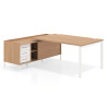 mesa en l 200x200 siroco kube mesa con pedestal cajonera fondo 100cm recto 1