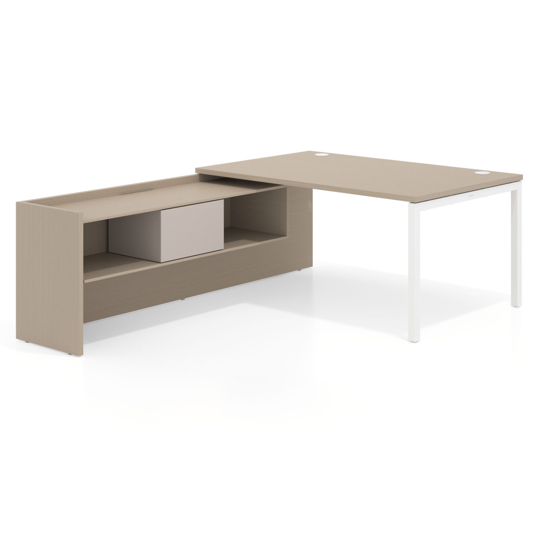 mesa en l 160x225 canvas kube mesa con ala pedestal fondo 100cm recto 1