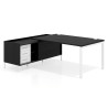 mesa en l 200x200 bocamina kube mesa con pedestal cajonera fondo 100cm recto 1
