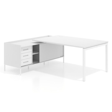 Colecci&oacute;n Mesa con pedestal cajonera fondo 100cm