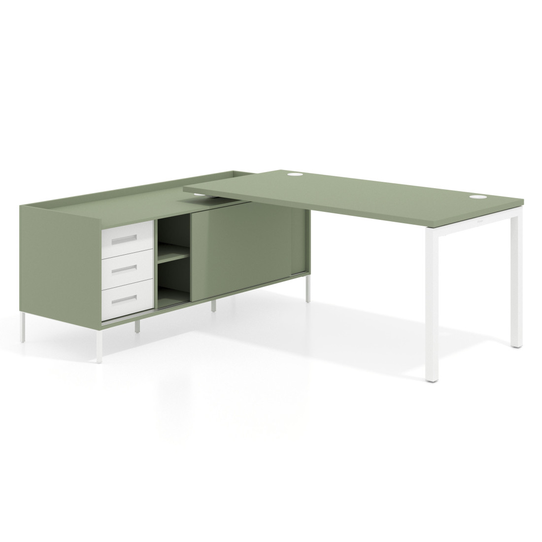 mesa en l 180x160 sauce kube mesa con pedestal cajonera fondo 80cm recto 1