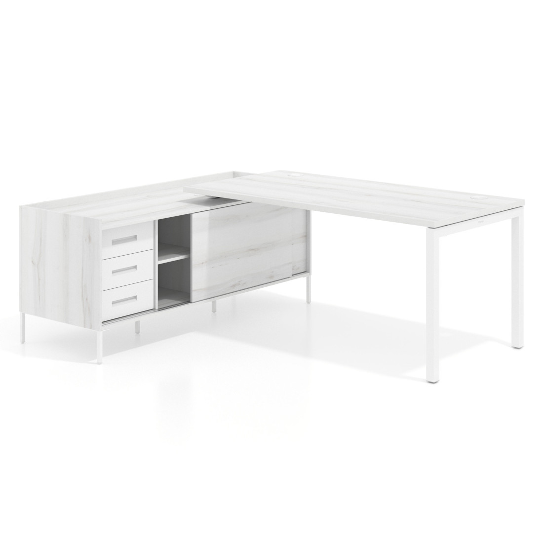 mesa en l 180x160 albo kube mesa con pedestal cajonera fondo 80cm recto 1