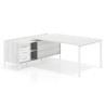 mesa en l 200x200 albo kube mesa con pedestal cajonera fondo 100cm recto 1