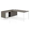 mesa en l 180x160 etna kube mesa con pedestal cajonera fondo 80cm recto 1